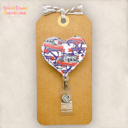 Coast Guard Heart Badge Topper
