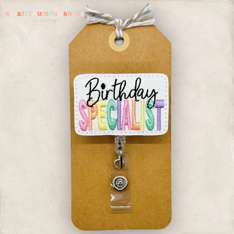 Birthday Specialist Badge Topper