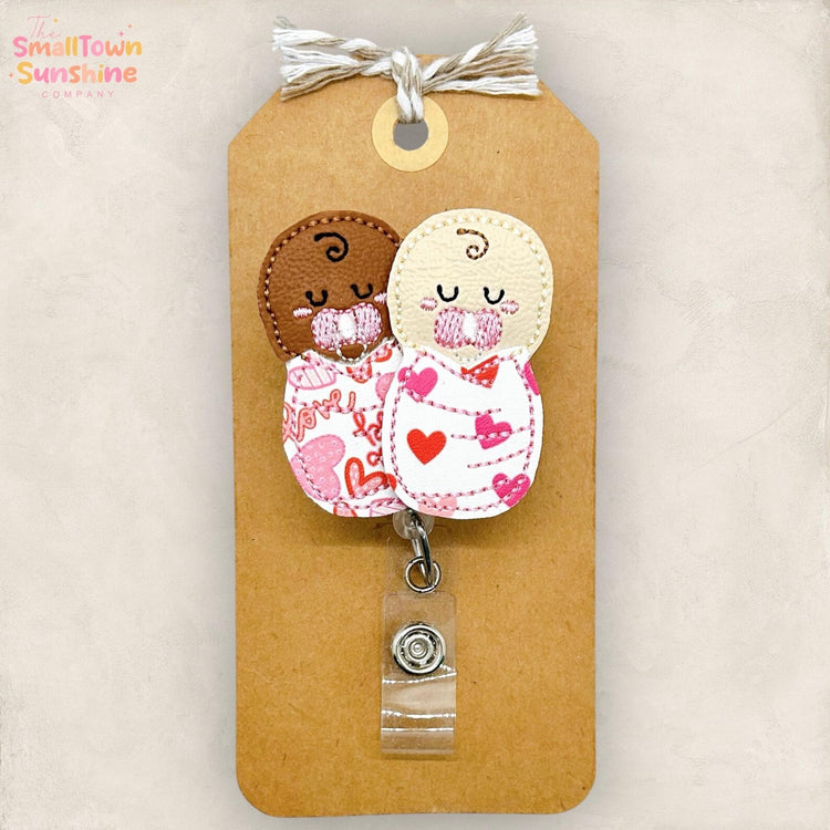 Diverse Valentine Babies Badge Topper