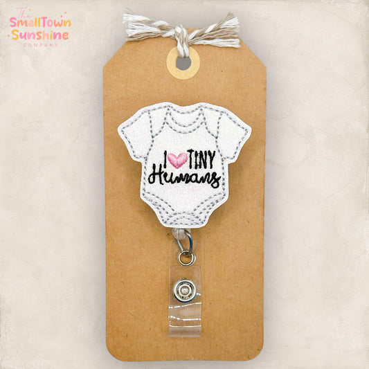 I Love Tiny Humans Badge Topper