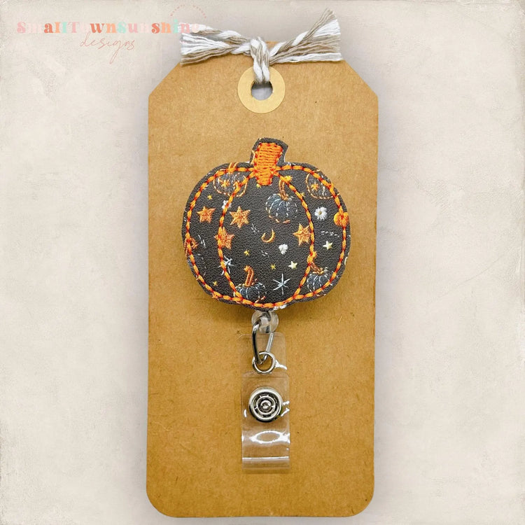 Black Pumpkin Badge Topper