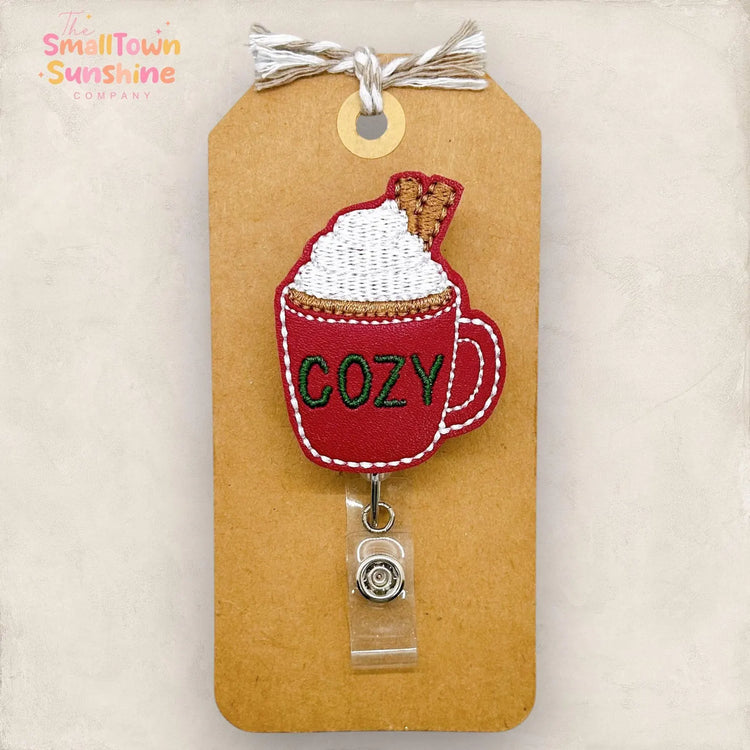 Cozy Mug with Whipped Cream Badge Topper