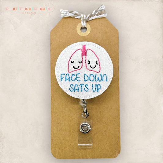 Face Down Sats Up Badge Topper
