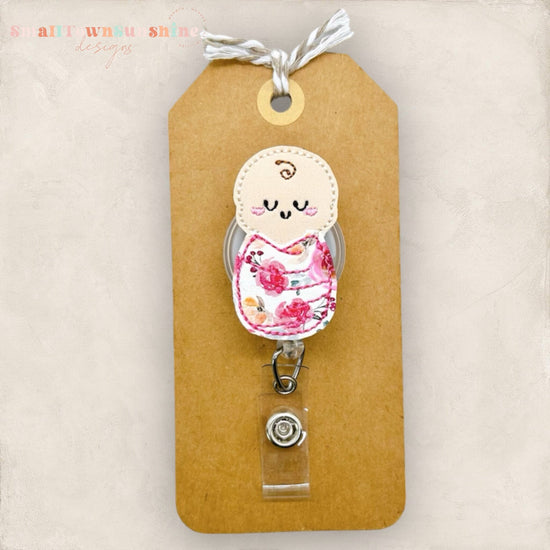 Floral Baby Badge Topper