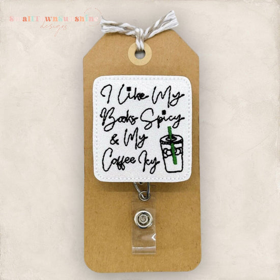 Books Spicy Coffee Icy Badge Topper