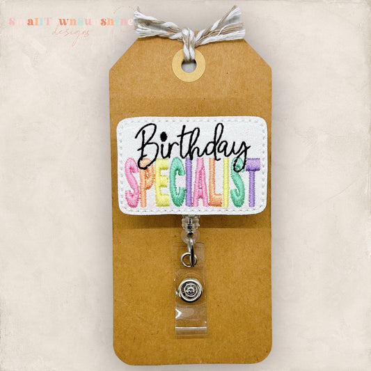 Birthday Specialist Badge Topper
