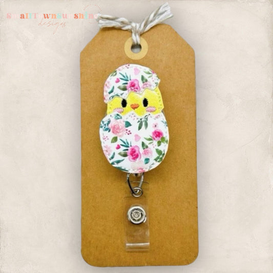 Floral Chick Badge Topper