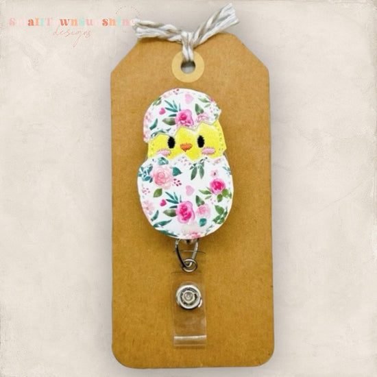 Floral Chick Badge Topper