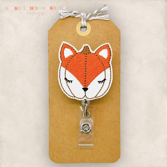 Fox Pumpkin Badge Topper