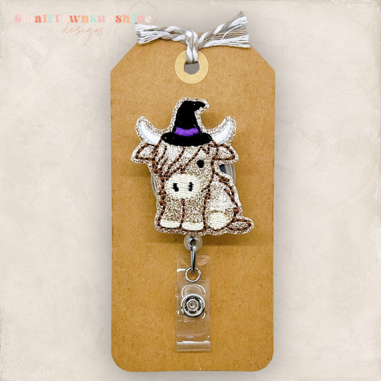 Halloween Highland Cow Badge Topper