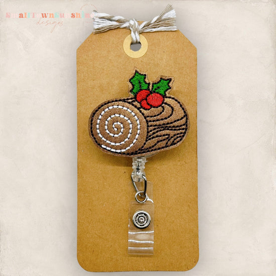 Yule Log Badge Topper