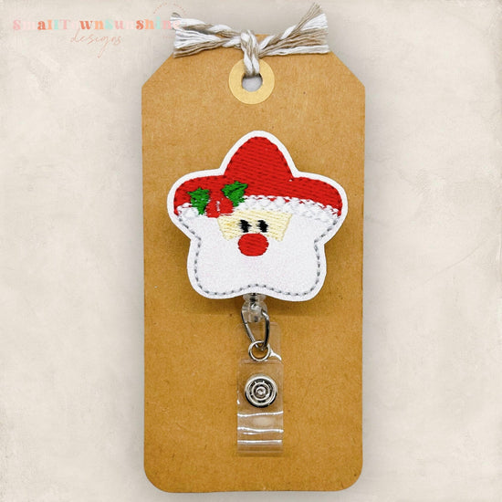 Santa Star Badge Topper