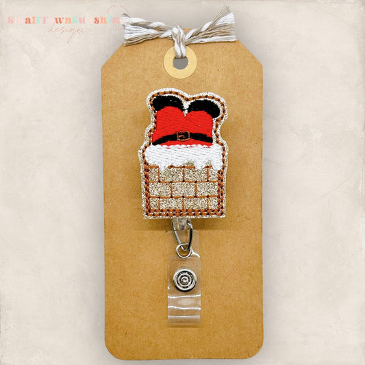 Chimney Santa Badge Topper