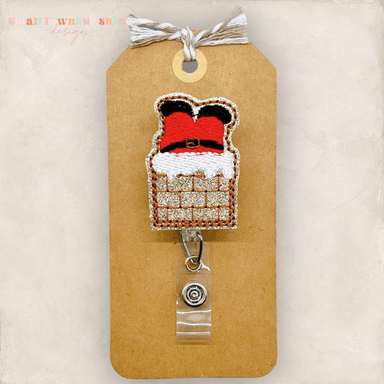 Chimney Santa Badge Topper