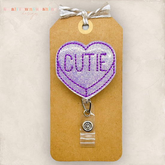 Cutie Conversation Heart Badge Topper