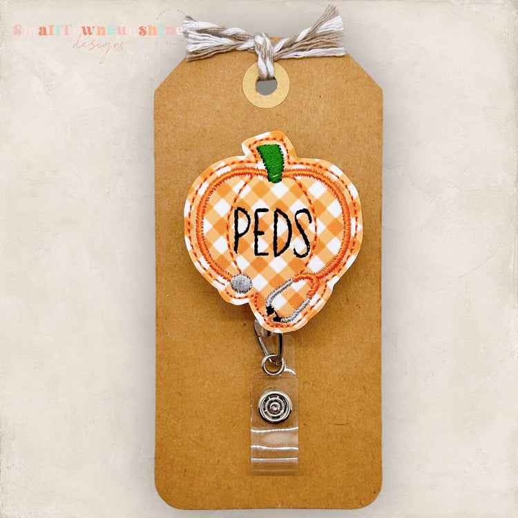 Plaid Peds Pumpkin Badge Topper