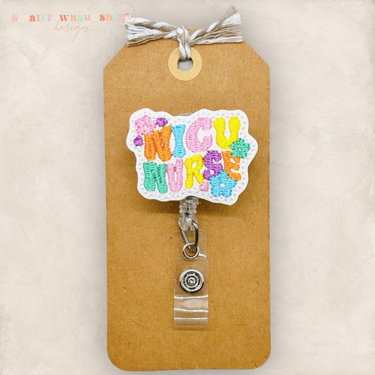 Retro NICU Nurse Badge Topper