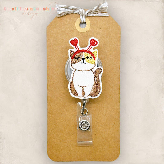 Valentine Cat Badge Topper