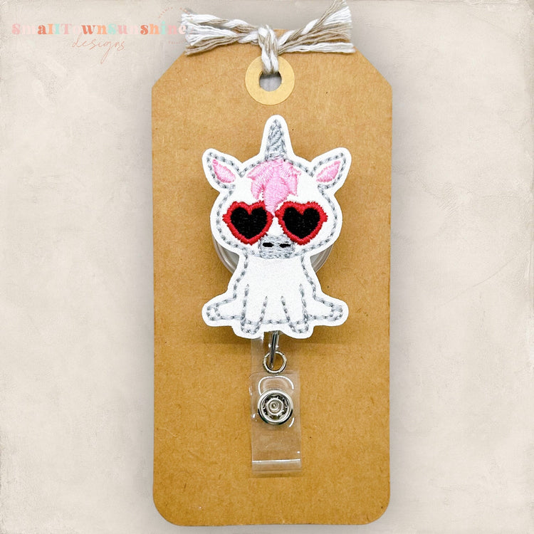 Valentine Unicorn Badge Topper