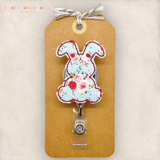 Vintage Rose Bunny Badge Topper