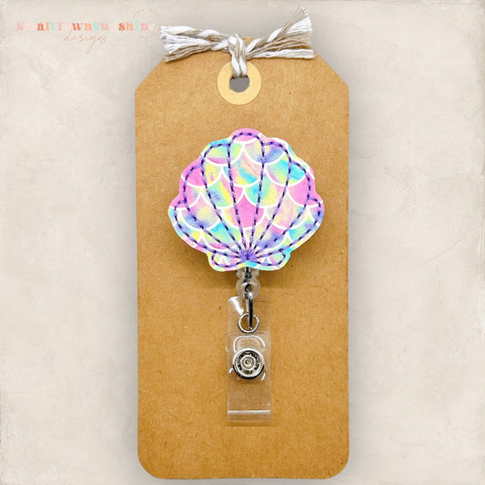 Mermaid Seashell Badge Topper