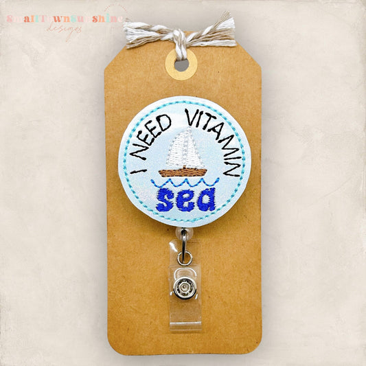 I Need Vitamin Sea Badge Topper