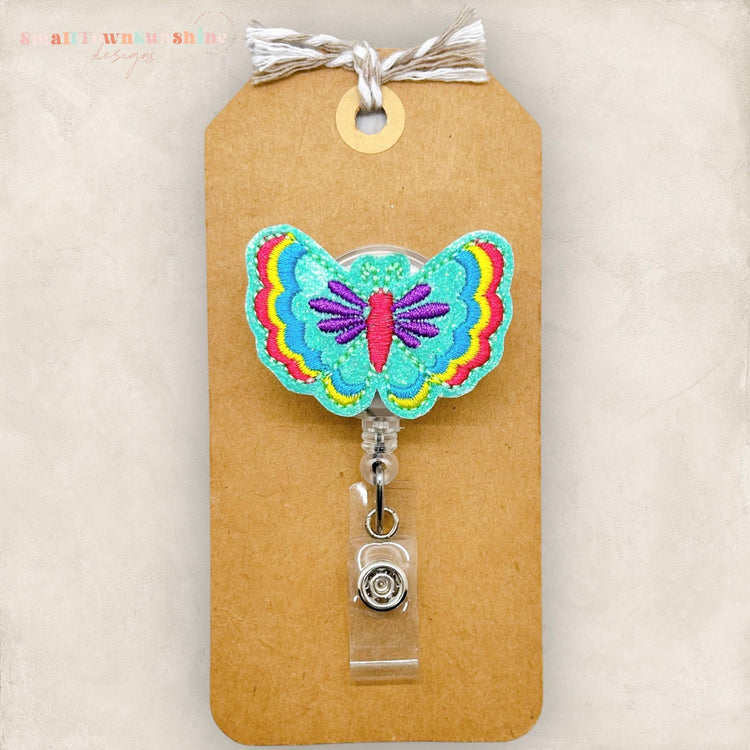 Colorful Butterfly Badge Topper