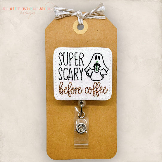 scary before coffee with a ghost badge reel