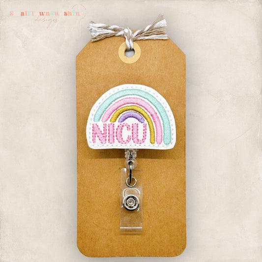 nicu rainbow badge reel