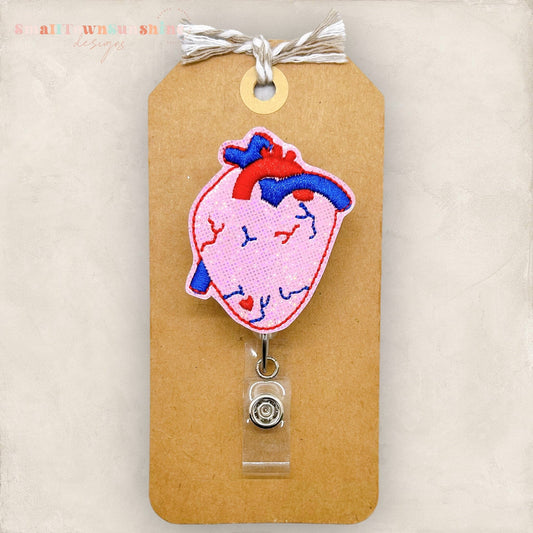 Anatomical Heart Badge Topper