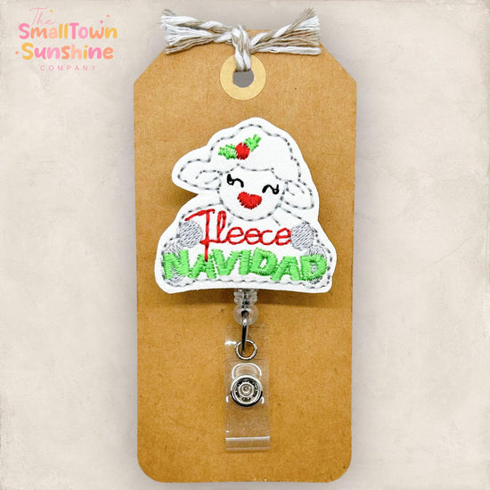 Fleece Navidad Badge Topper