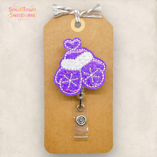 Purple Mittens Badge Topper