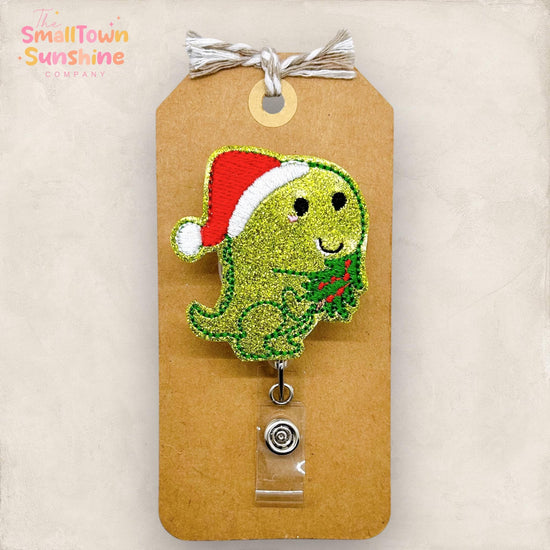 Christmas Dinosaur Badge Topper