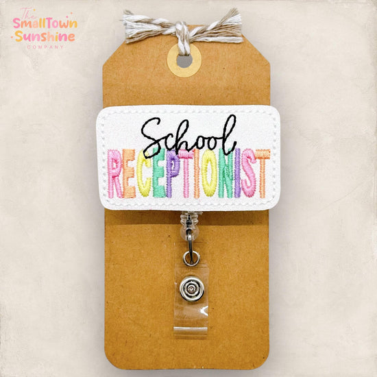 School Receptionist Badge Topper