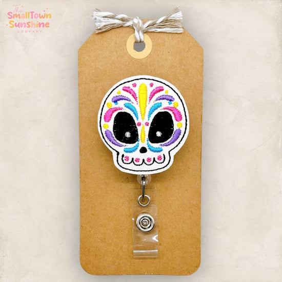 embroidered badge reel topper