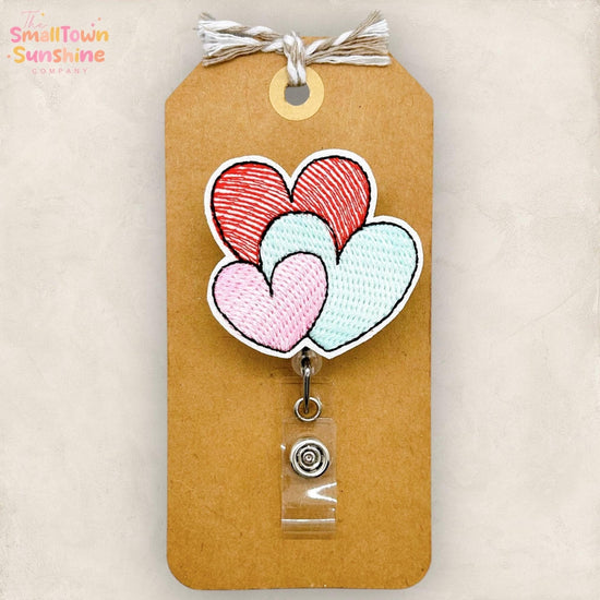 embroidered badge reel topper