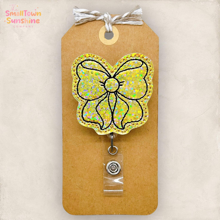 embroidered badge reel topper