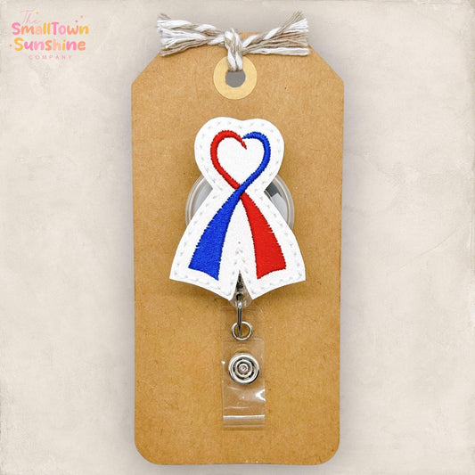 embroidered badge reel topper