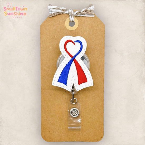 embroidered badge reel topper