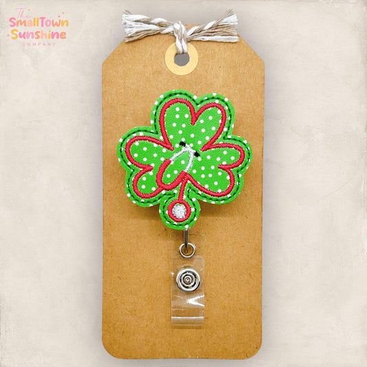 embroidered badge reel topper