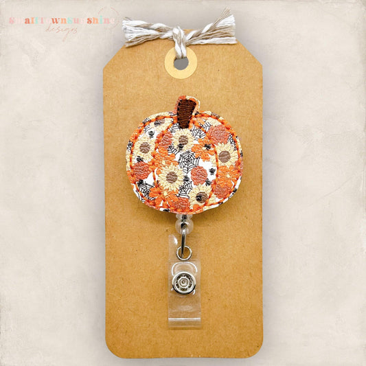 Spiderweb Pumpkin Badge Topper