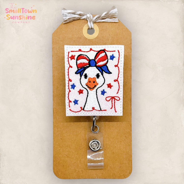 Patriotic Goose Badge Topper