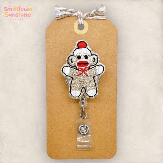 Sock Monkey Badge Topper