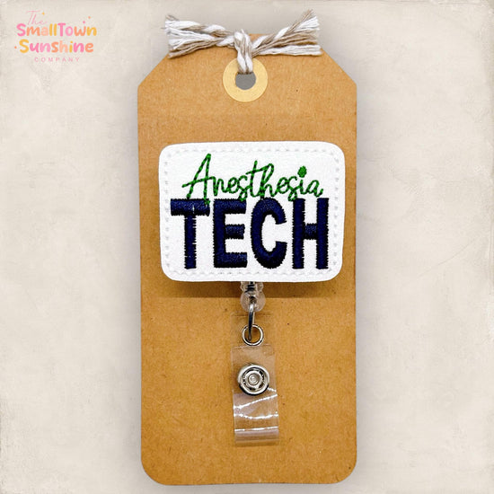 Anesthesia Tech Badge Reel, Anesthesiologist Badge Reel, Nurse Badge Clip, Medical Lanyard, Coworker Gift, Retractable ID Holder | GLITTER