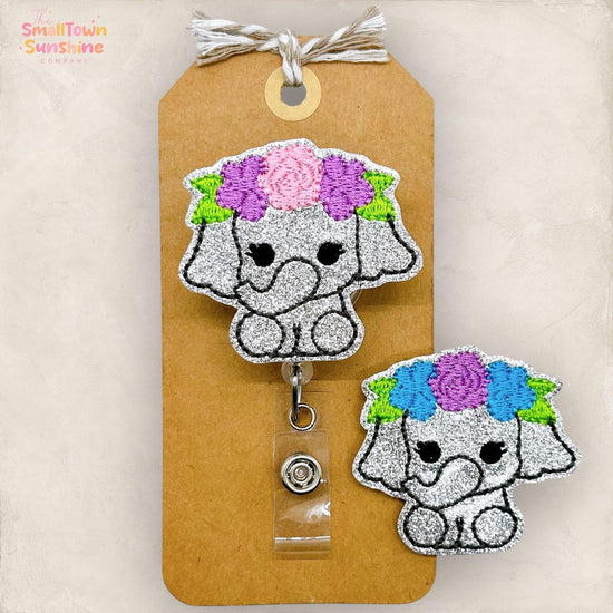 Spring Elephant Badge Topper