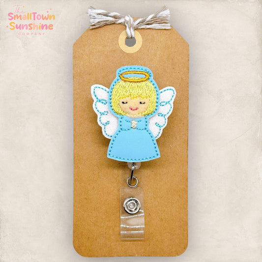 Nativity Angel Badge Reel, Christmas Angel Badge Reel, Nurse Badge Clip, Teacher Lanyard, Coworker Gift, Name Tag, Retractable ID Holder