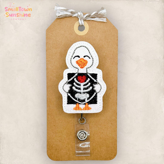 Goose Xray Retractable Badge Reel: Xray Tech ID Holder, Name Tag, Topper, Coworker Gift, Lanyard, MRI Safe, Heavy Duty Option | GLITTER