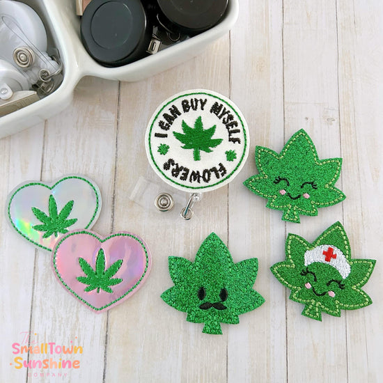 Marijuana Leaf Badge Topper