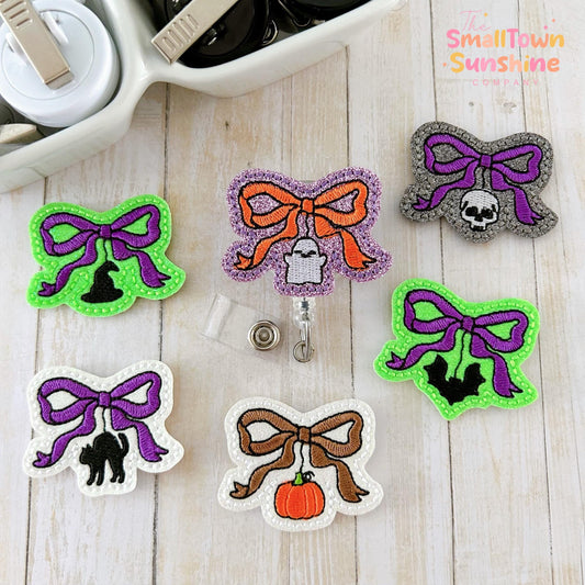 Cute Halloween Bow Badge Toppers
