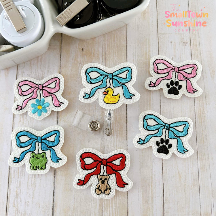 Cute Everyday Bow Badge Toppers